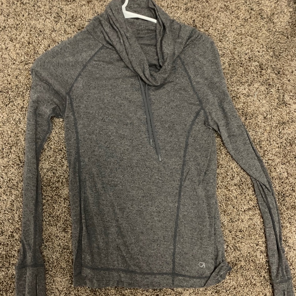Gray Cowl Neck Light Weight Jacket